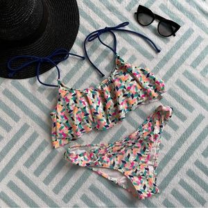 Victoria’s Secret PINK Geometric Flounce Bikini